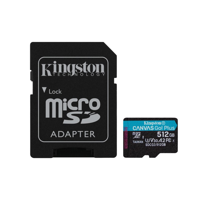 Kingston Technology Canvas Go! Plus 512 GB MicroSD UHS-I Klases 10