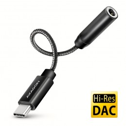 Axagon ADA-HC audio kabelis 0,1 m 3.5mm USB Veids-C Melns