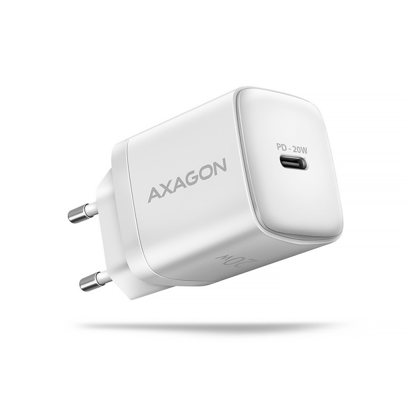 Axagon ACU-PD20W wall charger 1x QC3.0 AFC FCP PD type-C 20W white Мобильный телефон, Смартфон, Умные часы, Планшет,