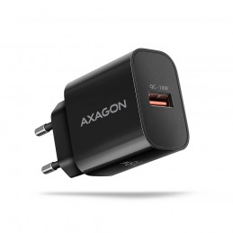 Axagon ACU-QC18 kroviklis jungiama tinkl QC 18W, 1x port USB-A, QC3.0 AFC FCP SMART Juoda Mobilais telefons, Ārējais