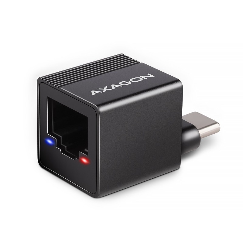 Axagon ADE-MINIC USB-C 3.2 Gen 1 Gigabit Ethernet MINI adapter - schwarz - Adapter - Digital Daten 1000 Mbit s