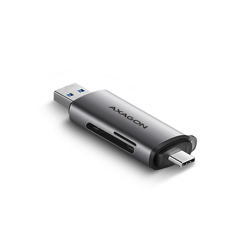 Axagon CRE-SAC кардридер USB 3.2 Gen 1 (3.1 Gen 1) Type-A Type-C Серый