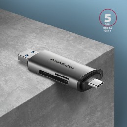 Axagon CRE-SAC кардридер USB 3.2 Gen 1 (3.1 Gen 1) Type-A Type-C Серый