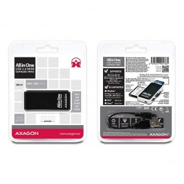 Axagon CRE-X1 karšu lasītājs USB 2.0 Melns, Balts