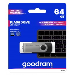 Goodram UTS3 USB zibatmiņa 64 GB USB Type-A 3.2 Gen 1 (3.1 Gen 1) Melns