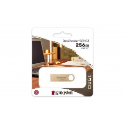 Kingston Technology DataTraveler SE9 G3 USB zibatmiņa 256 GB USB Type-A 3.2 Gen 1 (3.1 Gen 1) Zelts