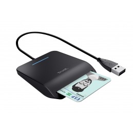 Trust Primo считыватель сим-карт Для помещений USB CardBus+USB 2.0 Черный