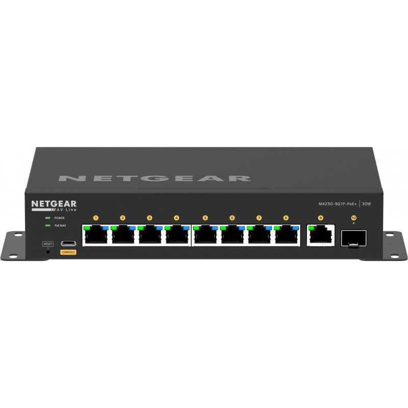 NETGEAR GSM4210PD-100EUS сетевой коммутатор Управляемый L2 L3 Gigabit Ethernet (10 100 1000) Питание по Ethernet (PoE) Черный