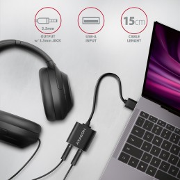 Axagon ADA-12 USB 2.0 Stereo Audio Mini-Adapter 15 cm Kabellänge - Kabel - Audio Multimedia 2.0 kanāli