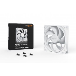 be quiet! Pure Wings 3 120mm PWM White Datora korpusam Ventilators 12 cm Balts 1 pcs