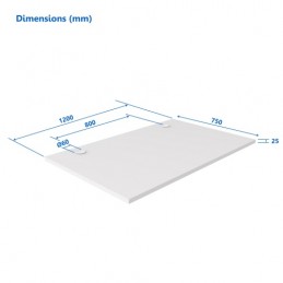 Up Up Table top M White,...