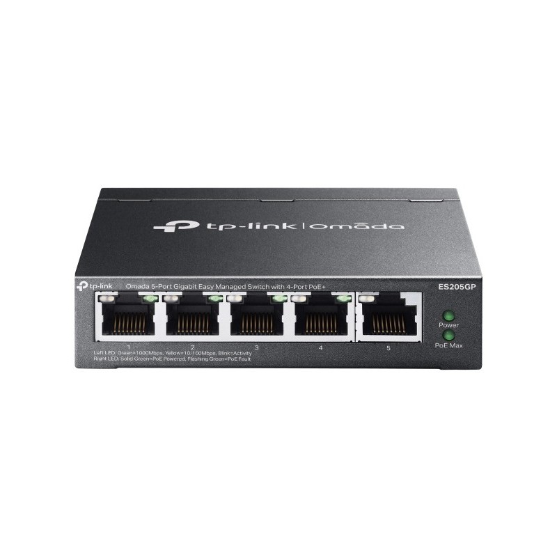 TP-Link Omada ES205G Vadīts Gigabit Ethernet (10 100 1000) Power over Ethernet (PoE) Melns