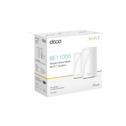 TP-Link Deco BE65 Trīs diapazoni (2,4 GHz   5 GHz   6 GHz) Wi-Fi 7 (802.11be) Balts 4 Iekšējs