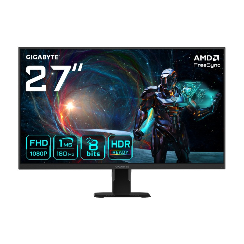 GIGABYTE GS27FA monitori 68,6 cm (27") 1920 x 1080 pikseļi Full HD LCD Melns