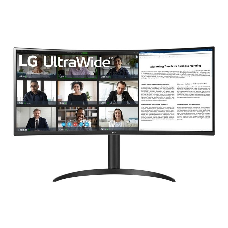 LG 34WR55QK-B monitori 86,4 cm (34") 3440 x 1440 pikseļi Wide Quad HD Melns