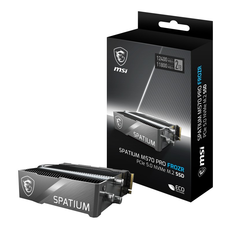 MSI SPATIUM M570 PRO PCIE 5.0 NVME M.2 2TB FROZR SSD diskdzinis PCI Express 5.0 3D NAND