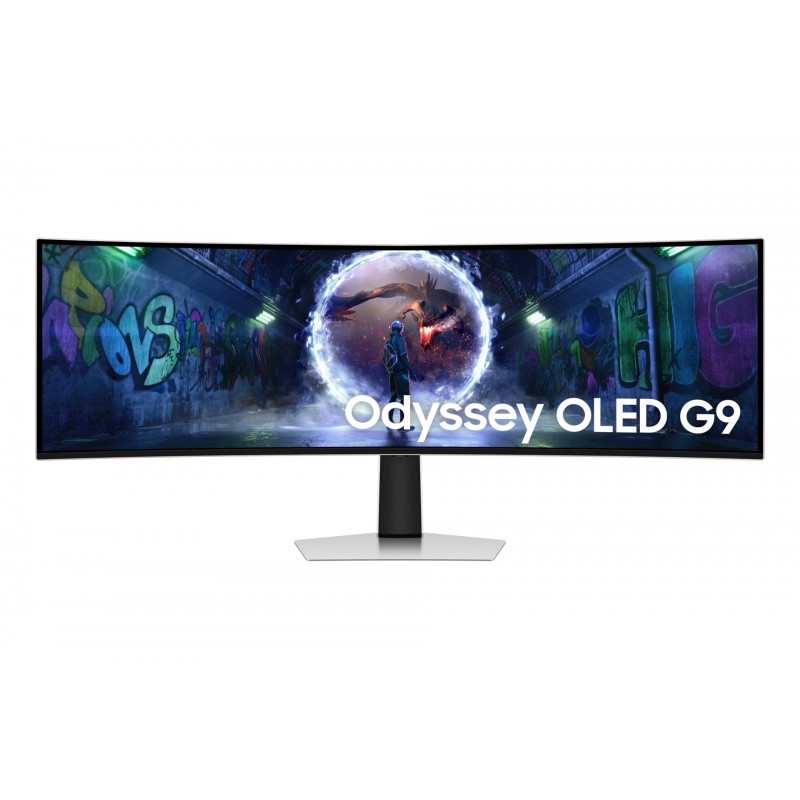 Samsung S49DG934SU monitori 124,5 cm (49") 5120 x 1440 pikseļi Dual QHD OLED Sudrabs