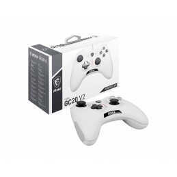 MSI FORCEGC20V2WHITE Balts USB 2.0 Spēļu paliktnis Analogā   digitālā Android, PC (dators)