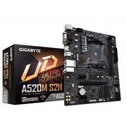 GIGABYTE A520M S2H mātes plate AMD A520 Ligzda AM4 mikro ATX