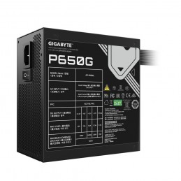 GIGABYTE GP-P650G barošanas avotu vienība 650 W 20+4 pin ATX ATX Melns