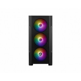 MSI MAG FORGE M100A datoru korpuss & statnis Micro Tower Melns, Caurspīdīgs