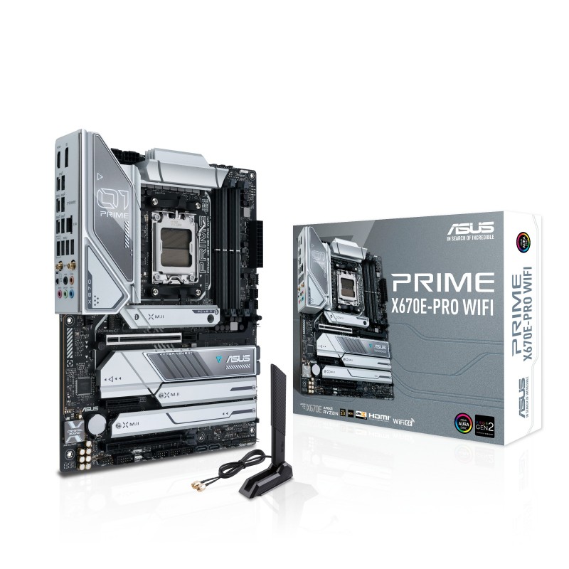 ASUS PRIME X670E-PRO WIFI AMD X670 AM5 pieslēgvieta ATX ASUS PRIME X670E-PRO WIFI AMD X670 AM5 pieslēgvieta ATX
