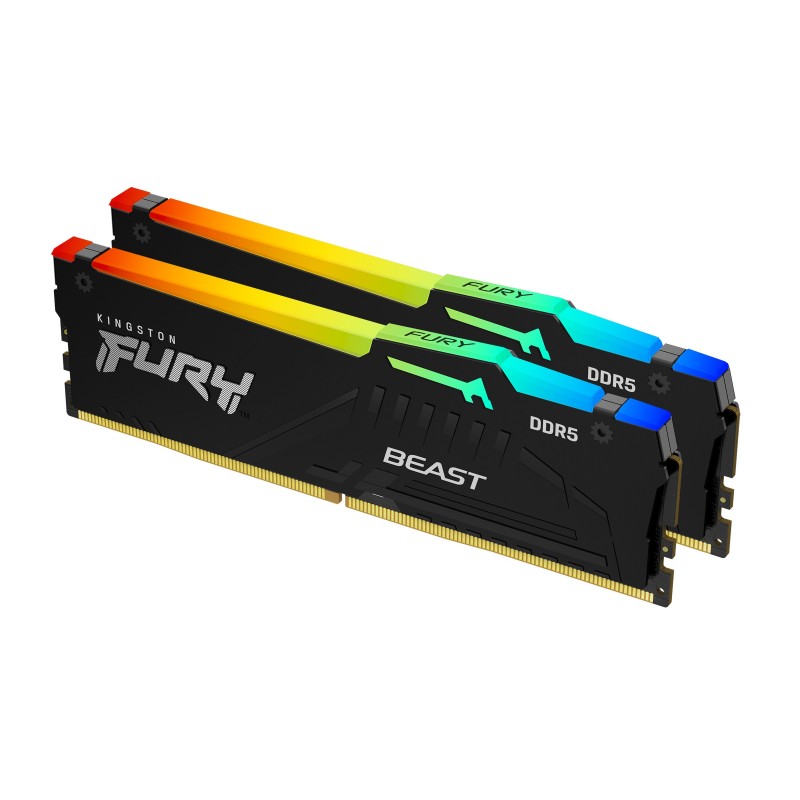 Kingston Technology FURY Beast RGB модуль памяти 32 GB 2 x 16 GB DDR5 3000 MHz Error-correcting code (ECC) Kingston Technology FURY Beast RGB модуль памяти 32 GB 2 x 16 GB DDR5 3000 MHz Error-correcting code (ECC)