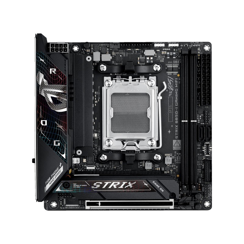 ASUS ROG STRIX B850-I GAMING WIFI AMD B850 AM5 pieslēgvieta mini ITX ASUS ROG STRIX B850-I GAMING WIFI AMD B850 AM5 pieslēgvieta mini ITX