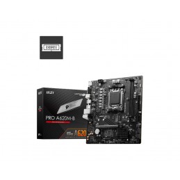 MSI PRO A620M-B mātes plate AMD A620 AM5 pieslēgvieta mikro ATX