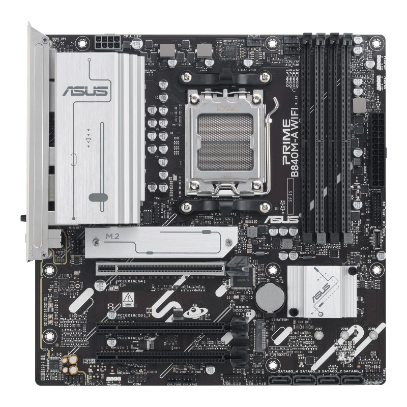 ASUS PRIME B840M-A WIFI AMD B840 AM5 pieslēgvieta mikro ATX ASUS PRIME B840M-A WIFI AMD B840 AM5 pieslēgvieta mikro ATX