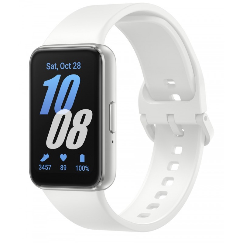 Samsung Galaxy Fit3 4,06 cm (1.6") AMOLED 40 mm Digitāls 256 x 402 pikseļi Skārienjūtīgais ekrāns Sudrabs
