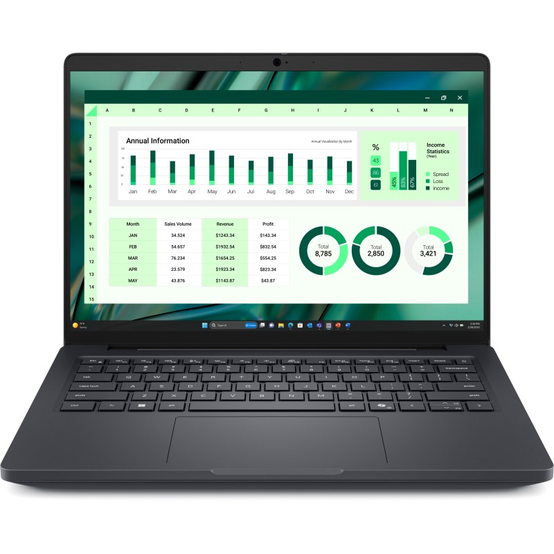 DELL Pro Max 14 MC14250 Intel Core Ultra 7 255H Мобильная рабочая станция 35,6 cm (14") Full HD+ 16 GB LPDDR5x-SDRAM 512 GB