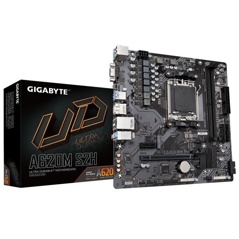 GIGABYTE A620M S2H материнская плата AMD A620 Socket AM5 Микро ATX GIGABYTE A620M S2H материнская плата AMD A620 Socket AM5 Микро ATX