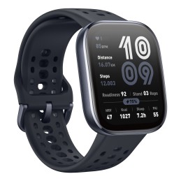 Amazfit Bip 6 Black 5 cm (1.97") AMOLED Digitāls 390 x 450 pikseļi Skārienjūtīgais ekrāns Melns GPS