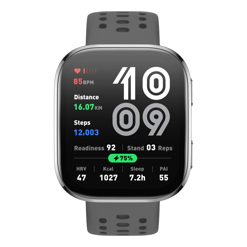 Amazfit Bip 6 Charcoal 5 cm (1.97") AMOLED Digitāls 390 x 450 pikseļi Skārienjūtīgais ekrāns Sudrabs GPS
