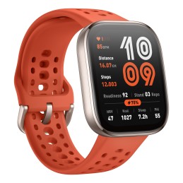 Amazfit Bip 6 Red 5 cm (1.97") AMOLED Digitāls 390 x 450 pikseļi Skārienjūtīgais ekrāns Zelts GPS
