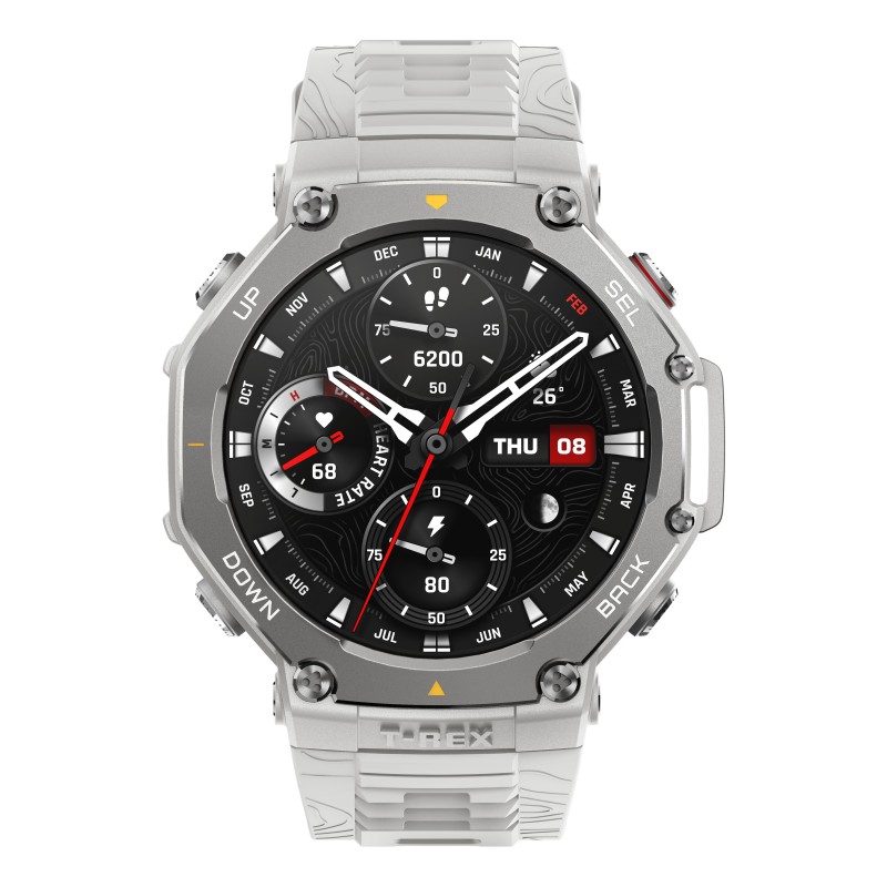 Amazfit T-Rex 3 3,81 cm (1.5") AMOLED Digitāls 480 x 480 pikseļi Skārienjūtīgais ekrāns Nerūsējošs tērauds GPS Amazfit T-Rex 3 3,81 cm (1.5") AMOLED Digitāls 480 x 480 pikseļi Skārienjūtīgais ekrāns Nerūsējošs tērauds GPS