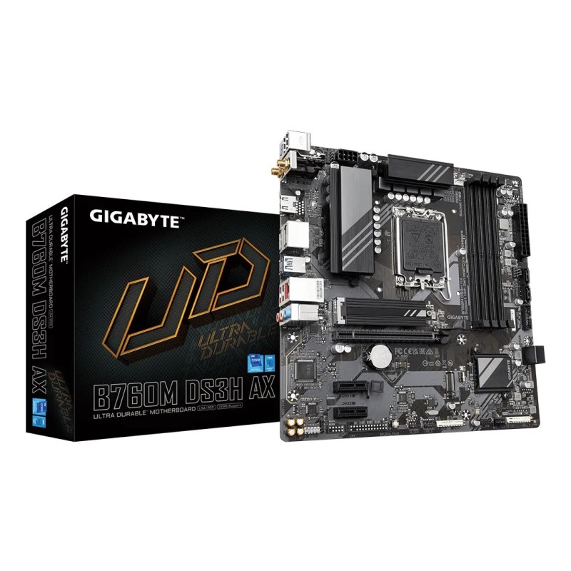 GIGABYTE B760M DS3H AX mātes plate Intel B760 Express LGA 1700 mikro ATX