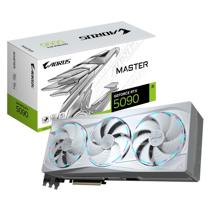 GIGABYTE AORUS GeForce RTX 5090 MASTER ICE 32G NVIDIA 32 GB GDDR7 GIGABYTE AORUS GeForce RTX 5090 MASTER ICE 32G NVIDIA 32 GB GDDR7