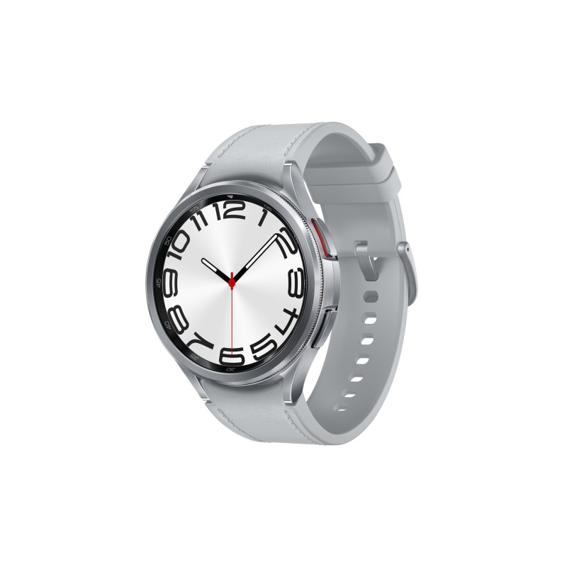 Samsung Galaxy Watch6 Classic SM-R965F 3,81 cm (1.5") OLED 47 mm Digitāls 480 x 480 pikseļi Skārienjūtīgais ekrāns 4G Sudrabs Samsung Galaxy Watch6 Classic SM-R965F 3,81 cm (1.5") OLED 47 mm Digitāls 480 x 480 pikseļi Skārienjūtīgais ekrāns 4G Sudrabs