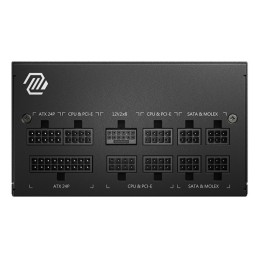 MSI MAG A850GL PCIE5 II barošanas avotu vienība 850 W 20+4 pin ATX ATX Melns