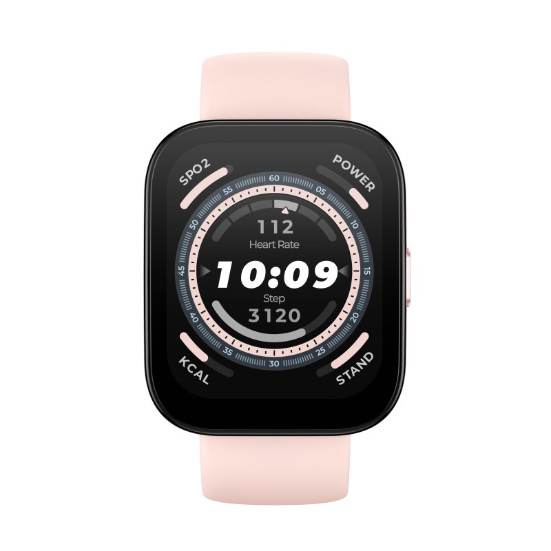 Amazfit Bip 5 4,85 cm (1.91") TFT 45.9 mm Цифровой 320 x 380 пикселей Сенсорный экран Розовый GPS (спутниковый)