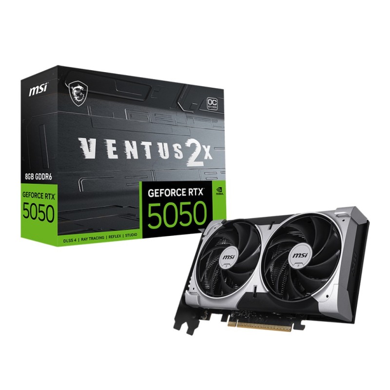 MSI GEFORCE RTX 5050 8G VENTUS 2X OC video karte NVIDIA 8 GB GDDR6 MSI GEFORCE RTX 5050 8G VENTUS 2X OC video karte NVIDIA 8 GB GDDR6