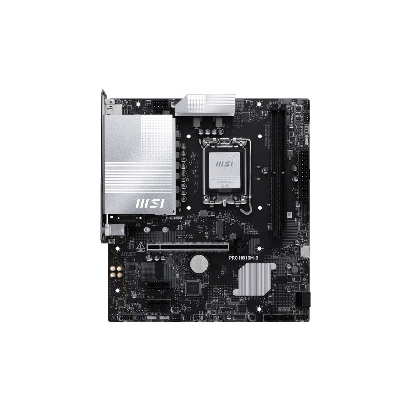 MSI PRO H810M-B mātes plate Intel H810 LGA 1851 (Socket V1) mikro ATX MSI PRO H810M-B mātes plate Intel H810 LGA 1851 (Socket V1) mikro ATX