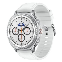Samsung Galaxy Watch 8 Classic 3,3 cm (1.3") AMOLED 46 mm Digitāls 438 x 438 pikseļi Skārienjūtīgais ekrāns 4G Sudrabs Wi-Fi GPS