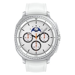 Samsung Galaxy Watch 8 Classic 3,3 cm (1.3") AMOLED 46 mm Digitāls 438 x 438 pikseļi Skārienjūtīgais ekrāns 4G Sudrabs Wi-Fi GPS