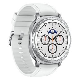 Samsung Galaxy Watch 8 Classic 3,3 cm (1.3") AMOLED 46 mm Digitāls 438 x 438 pikseļi Skārienjūtīgais ekrāns 4G Sudrabs Wi-Fi GPS