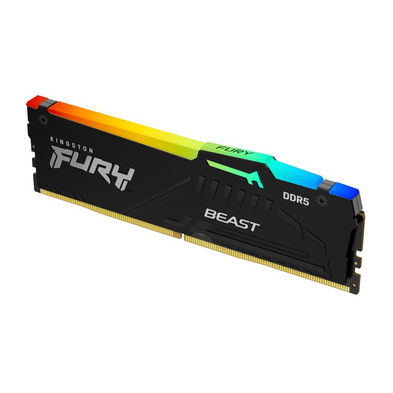 Kingston Technology FURY Beast RGB atmiņas modulis 32 GB 1 x 32 GB DDR5 6000 MT s Kingston Technology FURY Beast RGB atmiņas modulis 32 GB 1 x 32 GB DDR5 6000 MT s