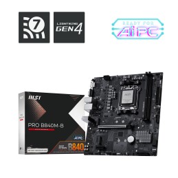 MSI PRO B840M-B mātes plate AMD B840 AM5 pieslēgvieta mikro ATX