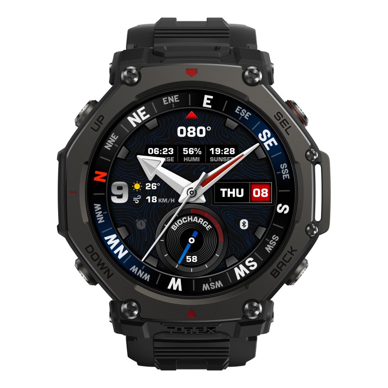 Amazfit T-Rex 3 Pro 3,81 cm (1.5") AMOLED 48 mm Цифровой Сенсорный экран Черный GPS (спутниковый)